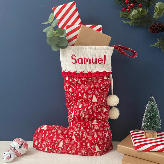 Personalised Red Christmas Stocking