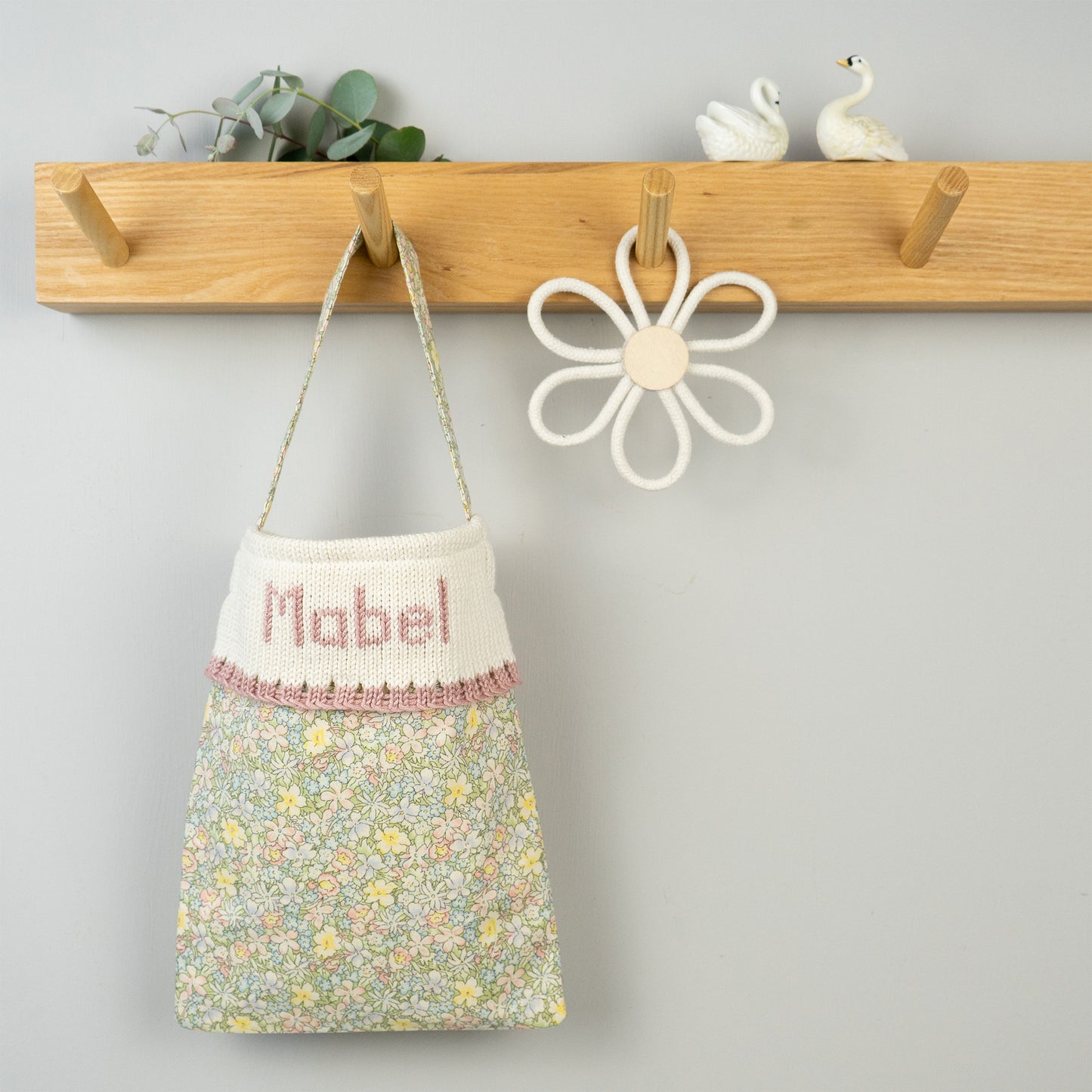 Personalised Pink Floral Bag