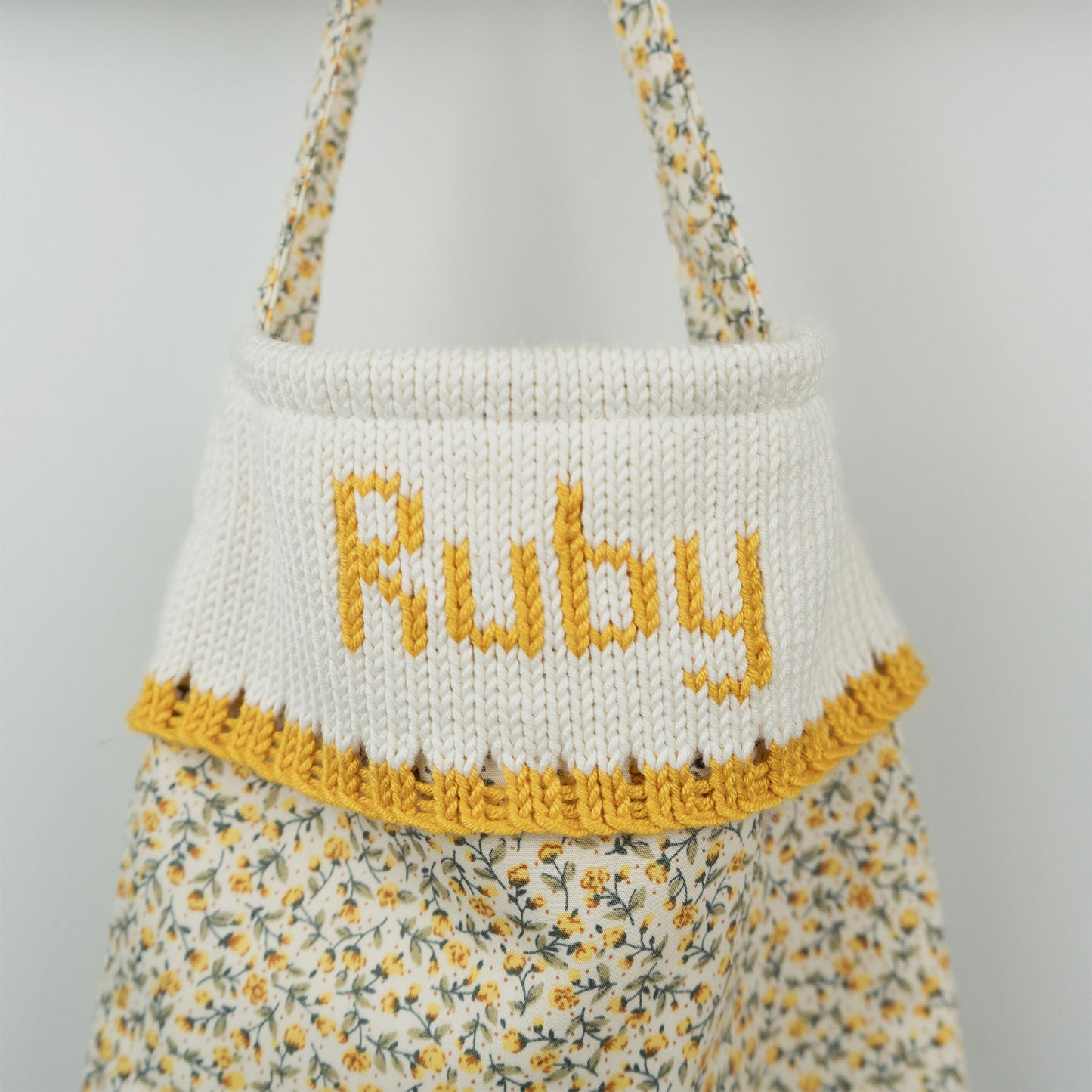 Personalised Yellow Floral Bag