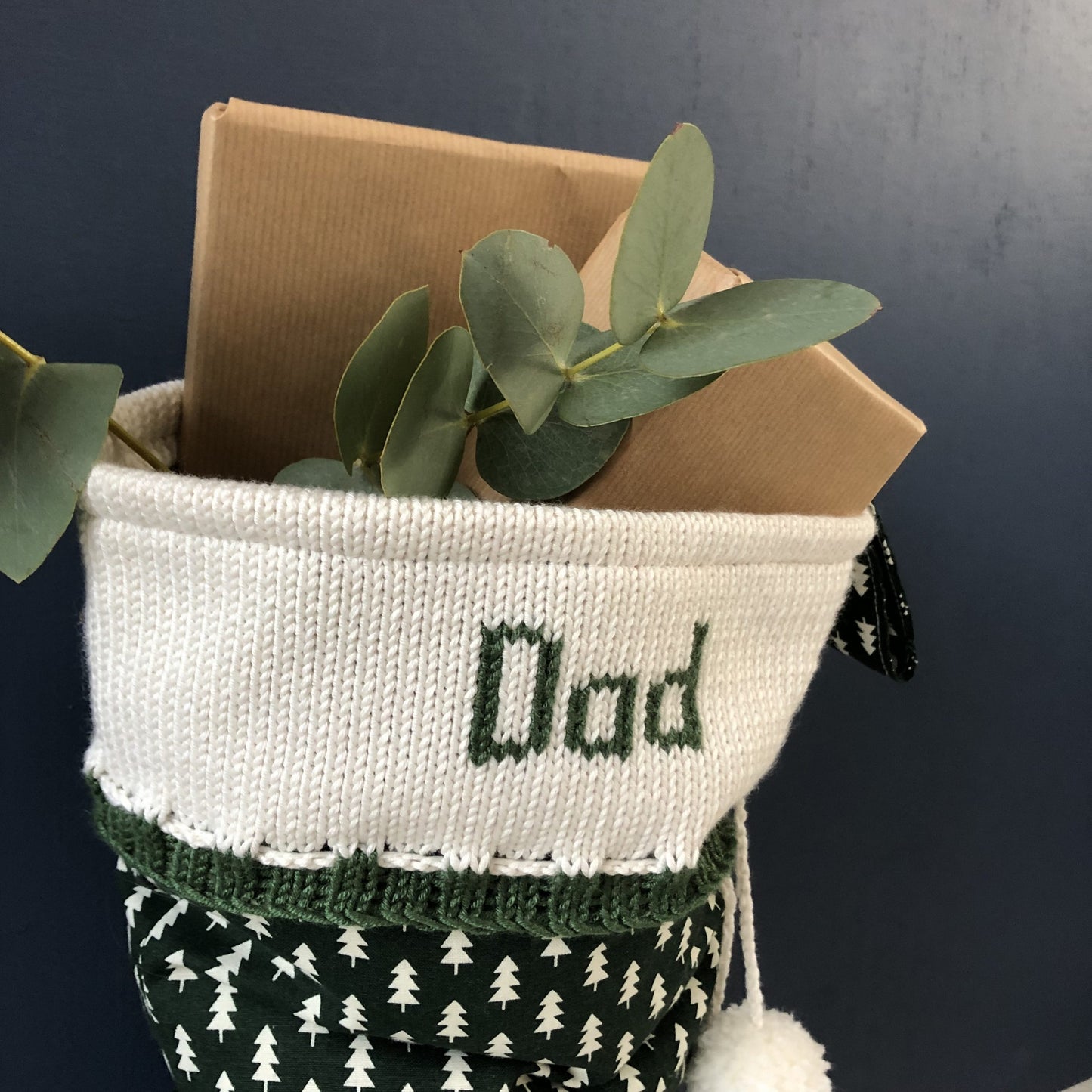 Green Personalised Christmas Stocking