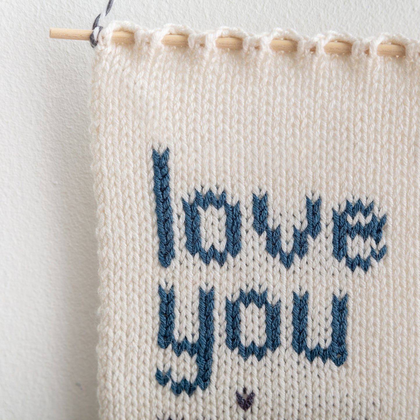'Love You Miss You' Knitted Wall Art