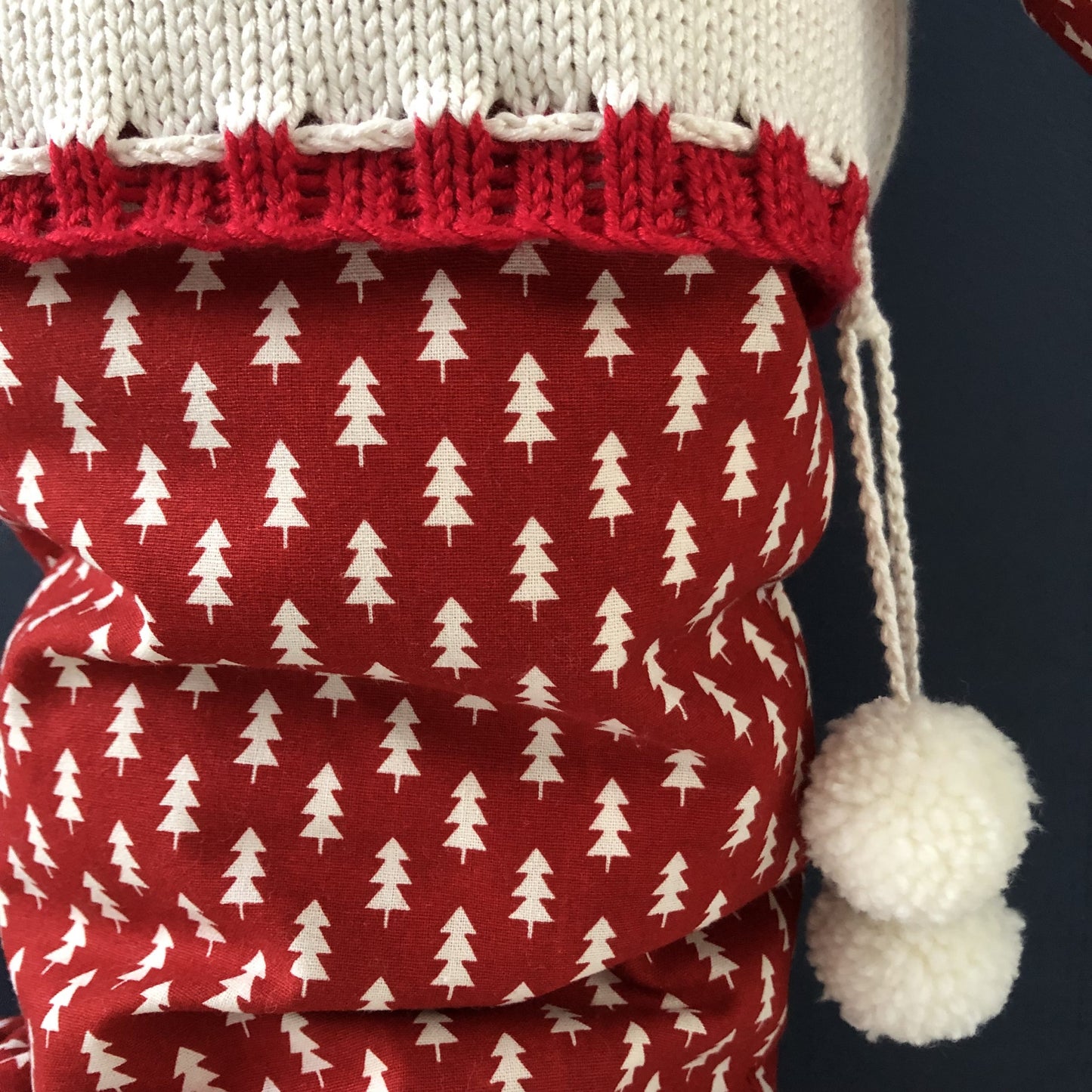 Red personalised Christmas stocking