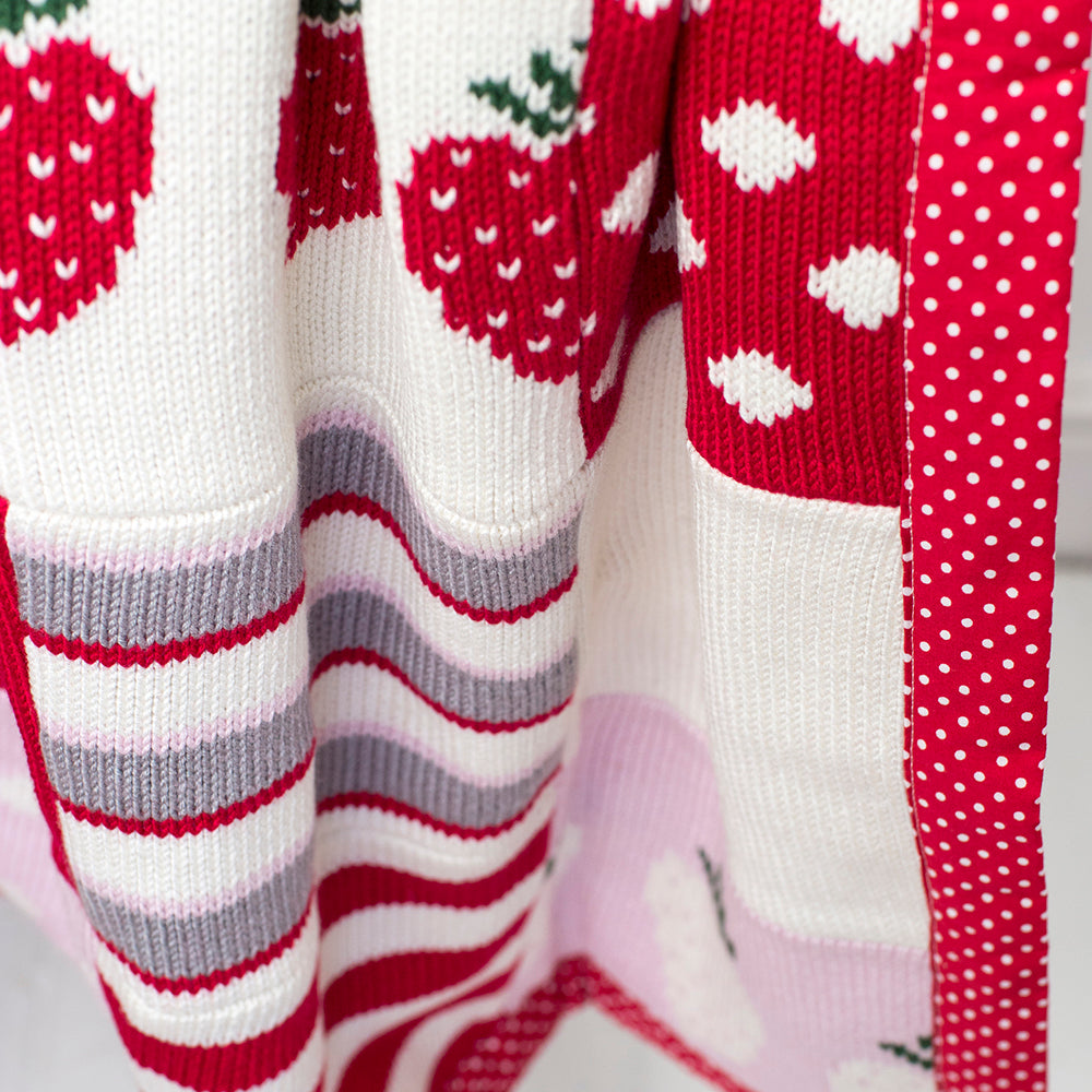 Strawberries Patchwork Blanket