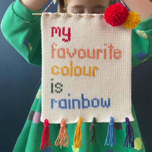 'My favourite Colour Is Rainbow' Wall Hanging