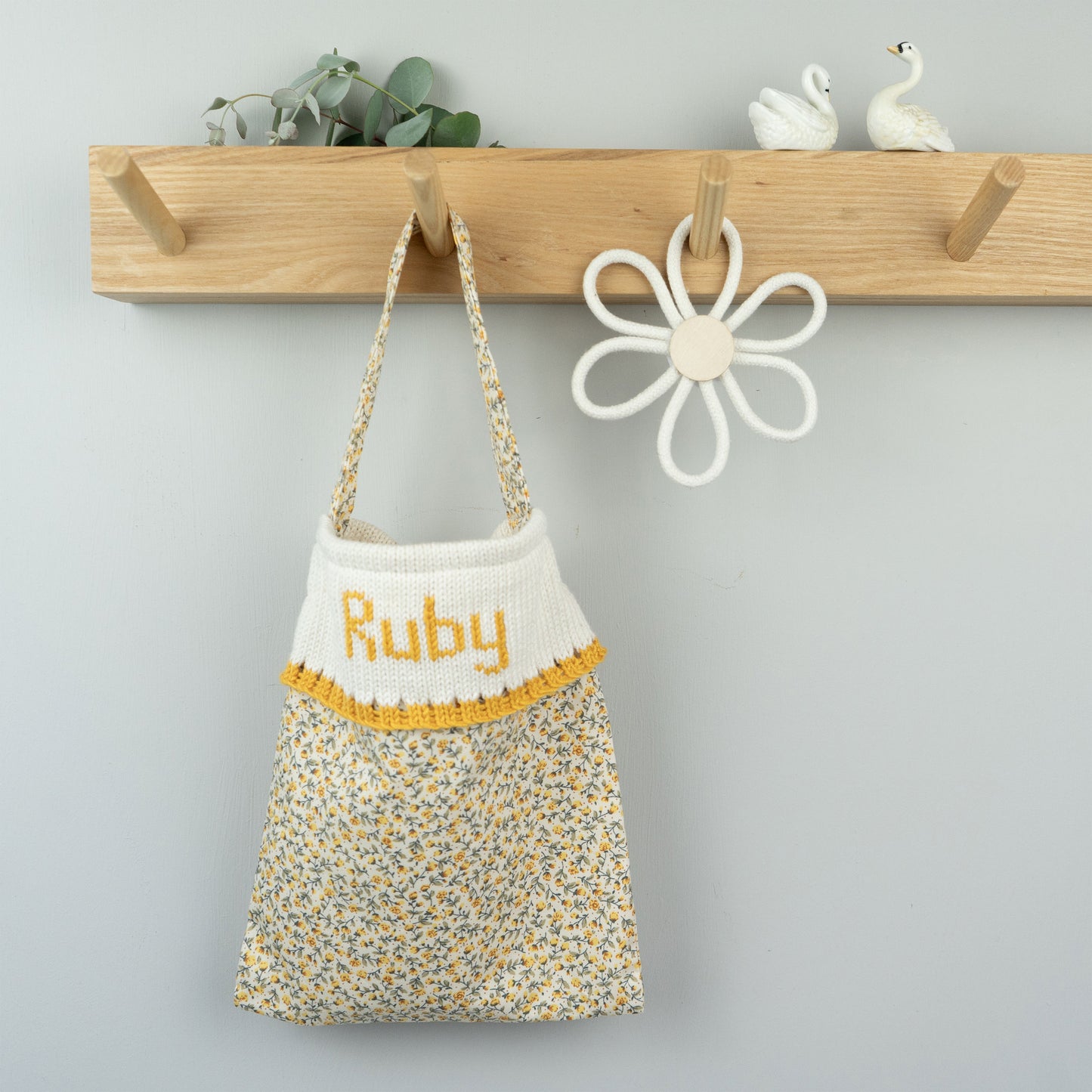 Personalised Yellow Floral Bag